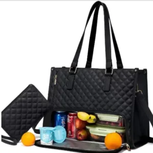 Elegant 3-in-1 Insulated Lunch Tote Bag – Work, Travel & Office Ready