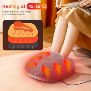 Velvet Electric Foot Warmer – USB Heated Plush Pad for Winter Comfort