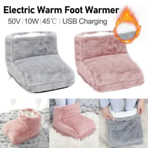 Plush USB Foot Warmer – Soft Heated Slippers for Cozy Comfort