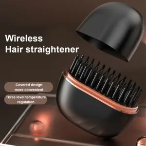 Elegant Wireless Hair Straightener Comb – Portable Perfection